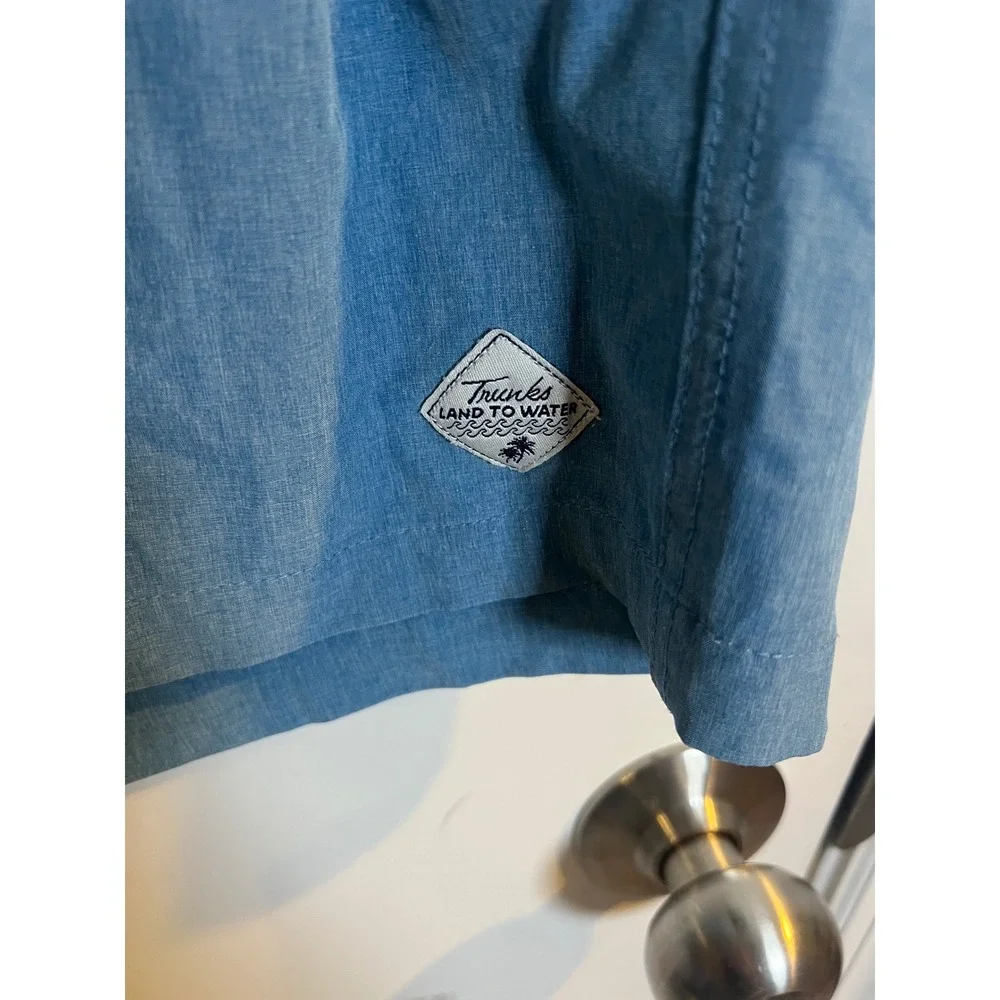 Trunks Surf & Swim Co Mens Swim Trunks Land to Water Blue‎ XL